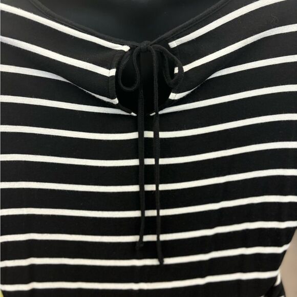 Zenana Ladies Small Black White Striped Romper - Picture 5 of 8